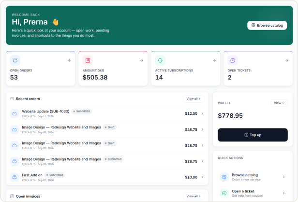 Give every client their own branded portal
