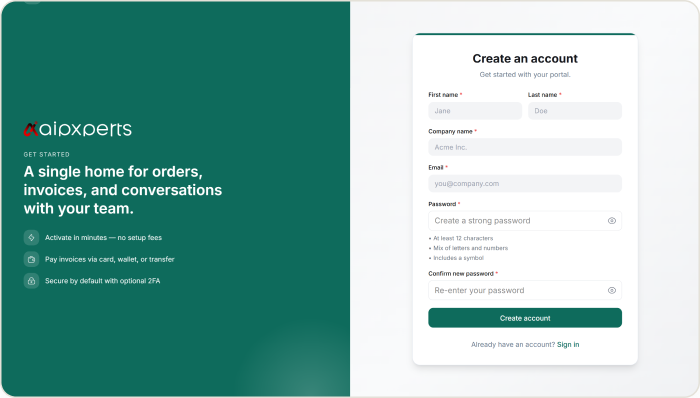 Getting into the portal takes one step No separate app to install