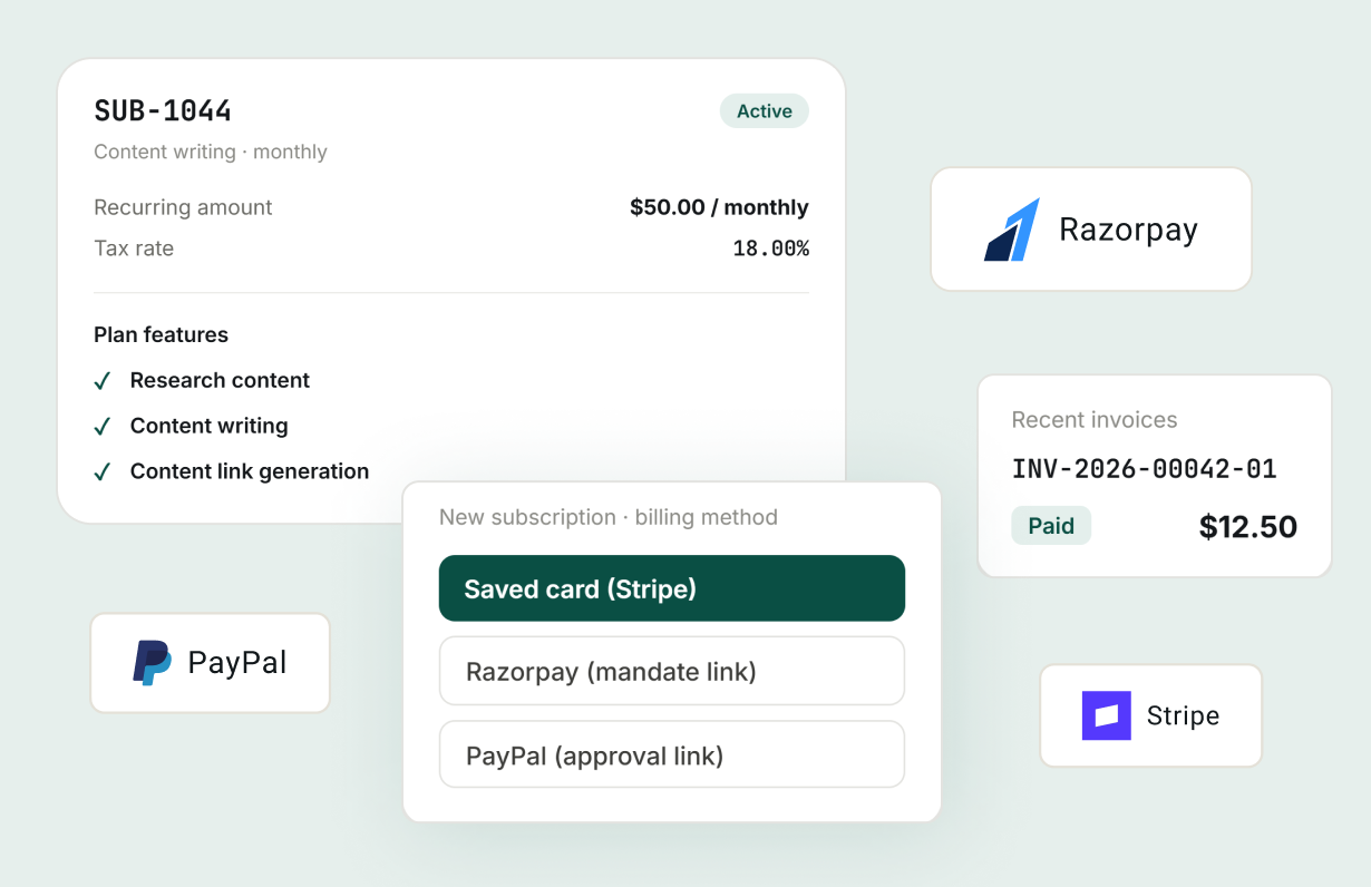 Get paid faster with automated billing
